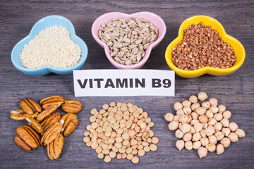 Healthy nutritious food as source natural vitamin B9, fiber and other minerals