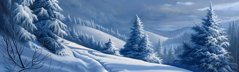 snowy mountains background