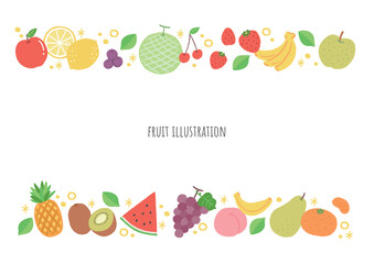 カラフルなフルーツのイラスト