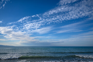 Cloudy sky over Mediterranean Sea