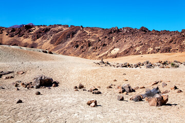 Volcanic landscape, Island Tenerife, Canary Islands, Spain, Europe.