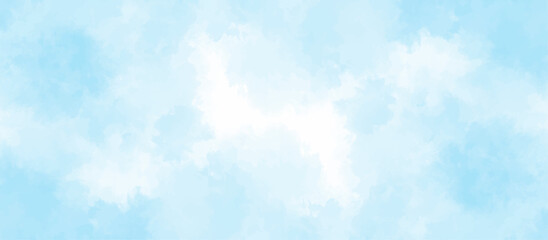 Blue sky with cloud .Beautiful blue sky with white clouds .bright cloud cover in the sun calm clear winter air background .gradient light white background.	