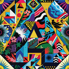 Obraz premium seamless collage vector Illustrator Artwork