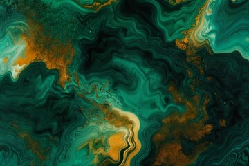 Fototapeta premium Liquid Paint Green Background Designed with Generative AI