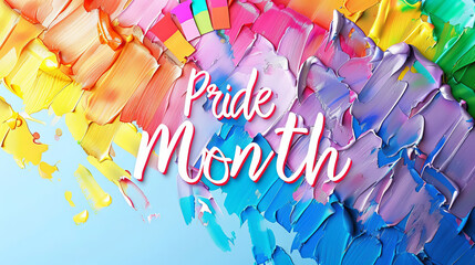 LGBTQ+ Pride month colorful background with written Pride month dedicated to celebration and commemoration of lesbian, gay, bisexual, and transgender ( LGBT ) pride