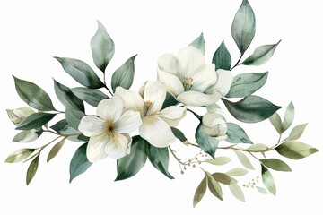 Delicate Floral Bouquet for Wedding Stationary Generative AI