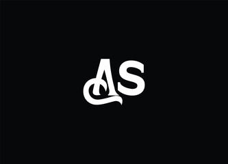 AS creative initial logo design and monogram logo