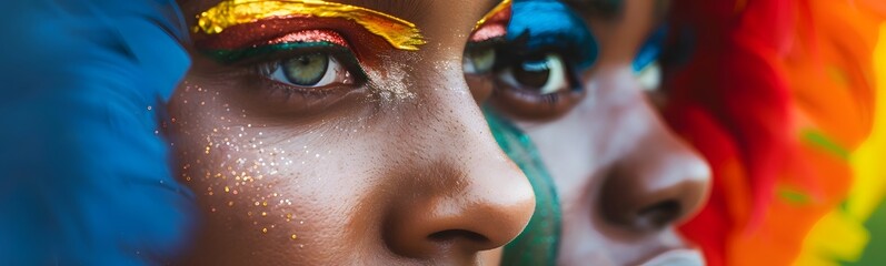 Fototapeta premium close up colorful eye 