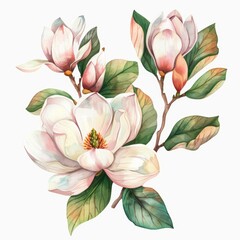 Watercolor Floral Bouquet on White Background for Decor Inspiration Generative AI