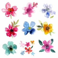 Obraz premium Watercolor Floral Arrangement for Home Decor Inspiration Generative AI