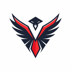 Modern and minimalist Eagle logo vector illustration 
