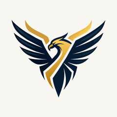 Modern and minimalist Eagle logo vector illustration 