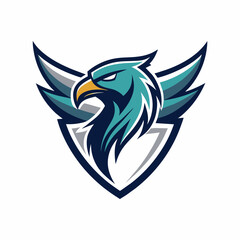 Modern and minimalist Eagle logo vector illustration 