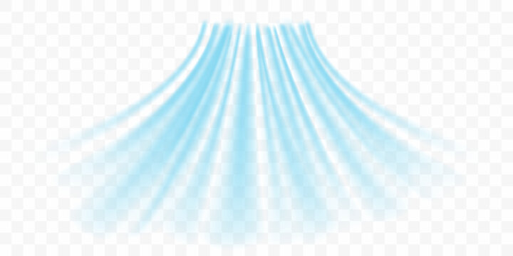 Cold flow from the air conditioner. Snowy frosty whirlwind. Realistic 3d vector isolated on transparent background.
