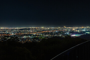 油山片江展望台から見る福岡市の夜景