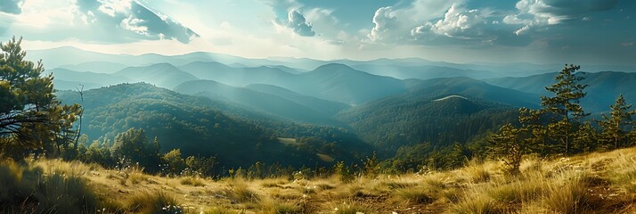 Mountain view in Georgia realistic nature and landscape