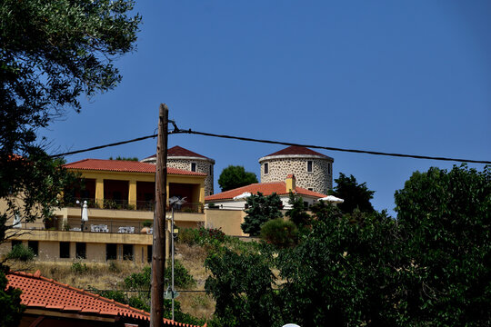 traditional houses - Varos Village, Lemnos, Greece, Aegean Sea