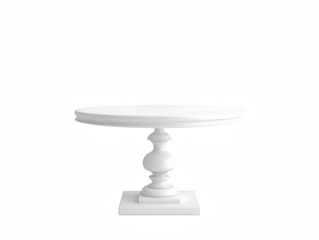 White empty Cake stand, Bakery utensils and dishware. Podium for cake. Minimalist mockup for cake, transparent background, png.