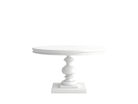 White empty Cake stand, Bakery utensils and dishware. Podium for cake. Minimalist mockup for cake, transparent background, png.