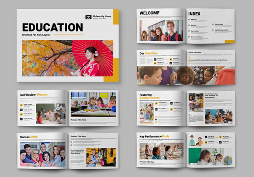 Education Brochure Landscape Template Layout