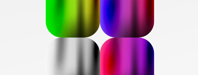 Metallic fluid color with geometric abstract shapes. Vector Illustration For Wallpaper, Banner, Background, Card, Book Illustration, landing page