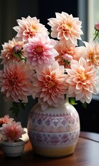 Bouquet of beautiful Dahlia flowers 