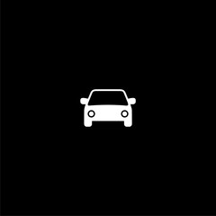 Fototapeta premium Car front icon isolated on dark background
