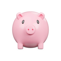 Piggy bank, business concept, 3D illustration, not AI generated, transparent background