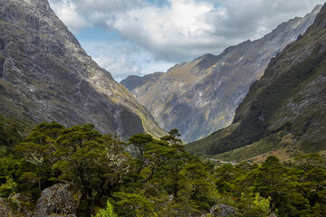 Fototapeta premium High mountains in New Zealand, South Island. Beautiful landscape