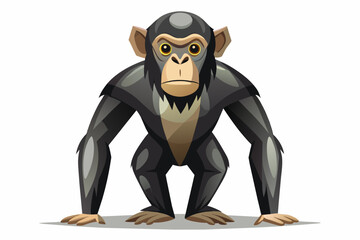 chimpanzee cartoon vector illustration