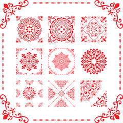 Beautiful Mandalas Collections, Circular pattern in form of mandala for Henna, Mehndi, tattoo, decoration. Decorative ornament in ethnic oriental style. Coloring book page.