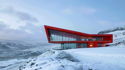 Casa Roja en la Montaña: Encanto Aislado del Norte de Europa