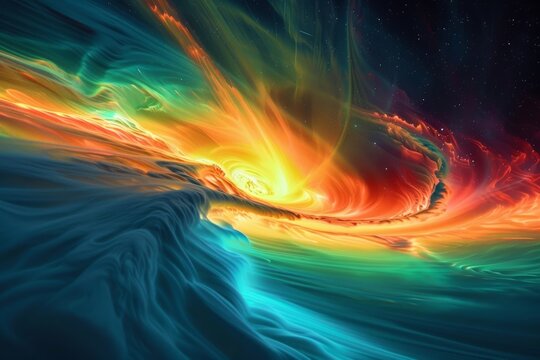 Magnetic storm: charged particles collide in the atmosphere, creating mesmerizing auroras.