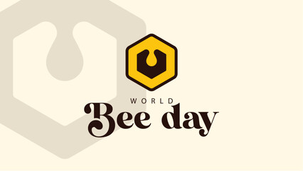 World bee day. Vector illustration of beehive. Suitable for banners, web, social media, greeting cards etc