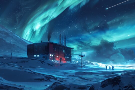 Magnetic storm: charged particles collide in the atmosphere, creating mesmerizing auroras.