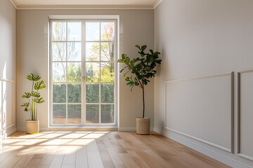 Ideas for designing reading corners in the house, making the most of natural light, houses, apartments, windows, glass doors, gardens, floors, wooden floors, design, furniture, AI-generated.