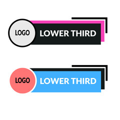 News lower third label banner design