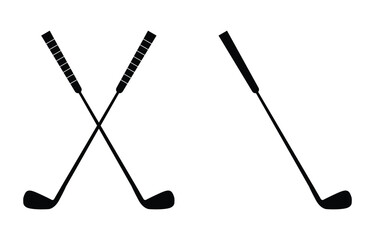 golf club flat icon. golf stick for sports apps, websites and design element. vector illustration on transparent background.