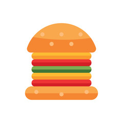 Today is a burger illustrator made from simple shapes. Fast food restaurant concept. Retro style. 