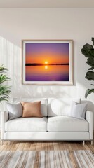 Serenity Lakeside Sunset Generative AI