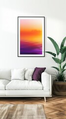 Serenity Lakeside Sunset Scene for Relaxation Generative AI