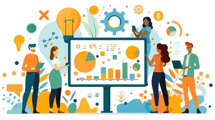 A team of analysts works late into the night, poring over data sets and conducting in-depth research for an upcoming project. Their dedication and diligence exemplify the commitment required for