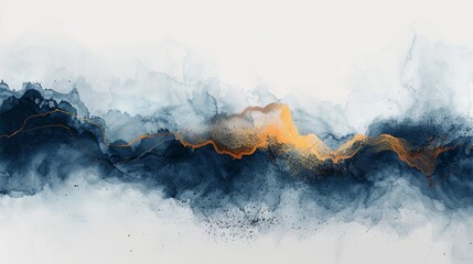 Luxurious Abstract Art on White Background for Boho Decor Inspiration Generative AI