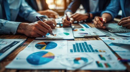 During a team meeting, colleagues engage in a thorough analysis of project performance, reviewing milestones, budgets, and risk factors. This image showcases the importance of periodic assessments in