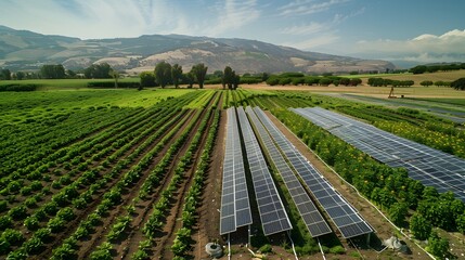 Agrivoltaics, a sustainable farming innovation, integrates solar panels