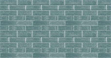 Dark Green brick wall texture used to make background suitable for interior and exterior home.