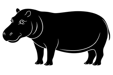hippopotamus cartoon vector illustration