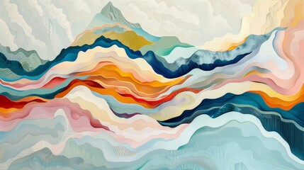 Dreamy Mountain Landscape for Creative Projects Generative AI
