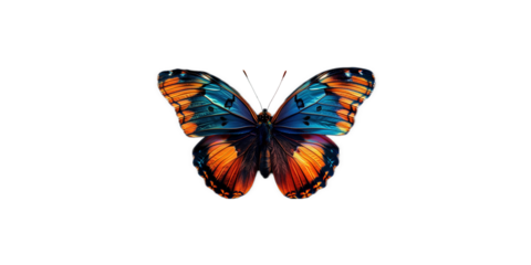 vivid detailed beautiful butterfly transparent as a graphic resource

