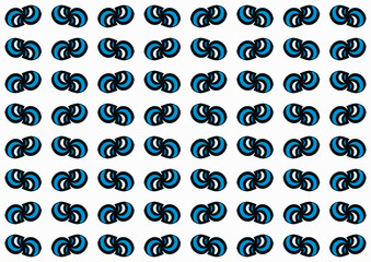 blue and black bows repeat pattern on white background, replete pattern image illustration design for fabric printing